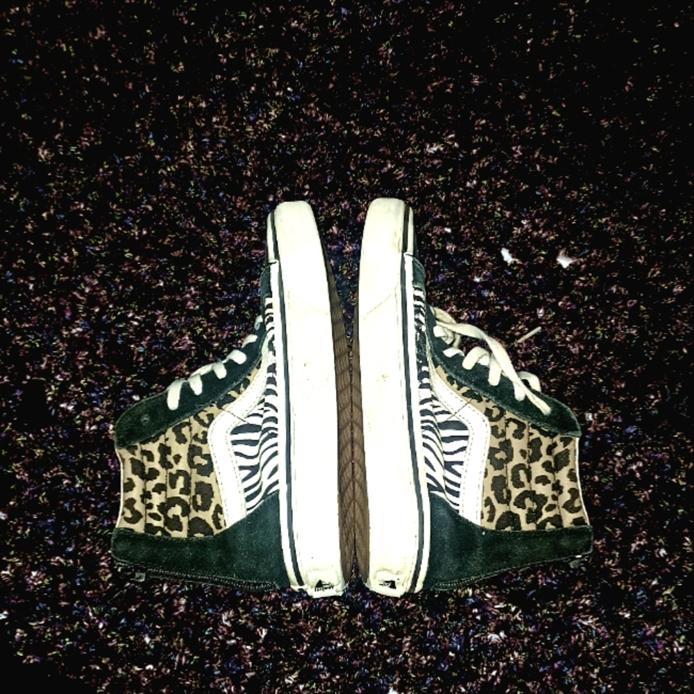 Animal Print Vans Sk8-Hi EUC